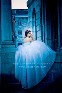 Cinderella bride blue dress