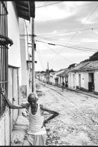 Two neighbour chatting on the window in Trinidad Cuba