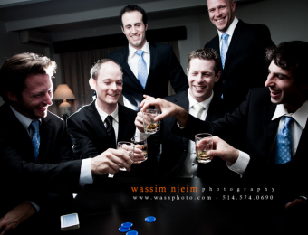 Portrait of groomsmen with the groom