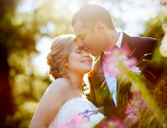 Natural light wedding picture