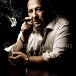 Dramatic Portrait of a man with cigar