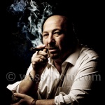 Dramatic Portrait of a man smoking