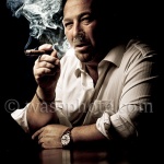 Portrait of a smoking man