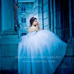 Cinderella bride blue dress