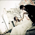 Wedding Couple in downtown Montreal