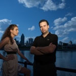 Strobist off-camera photography of a couple in Montreal