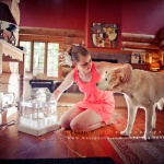 Bride with her dog