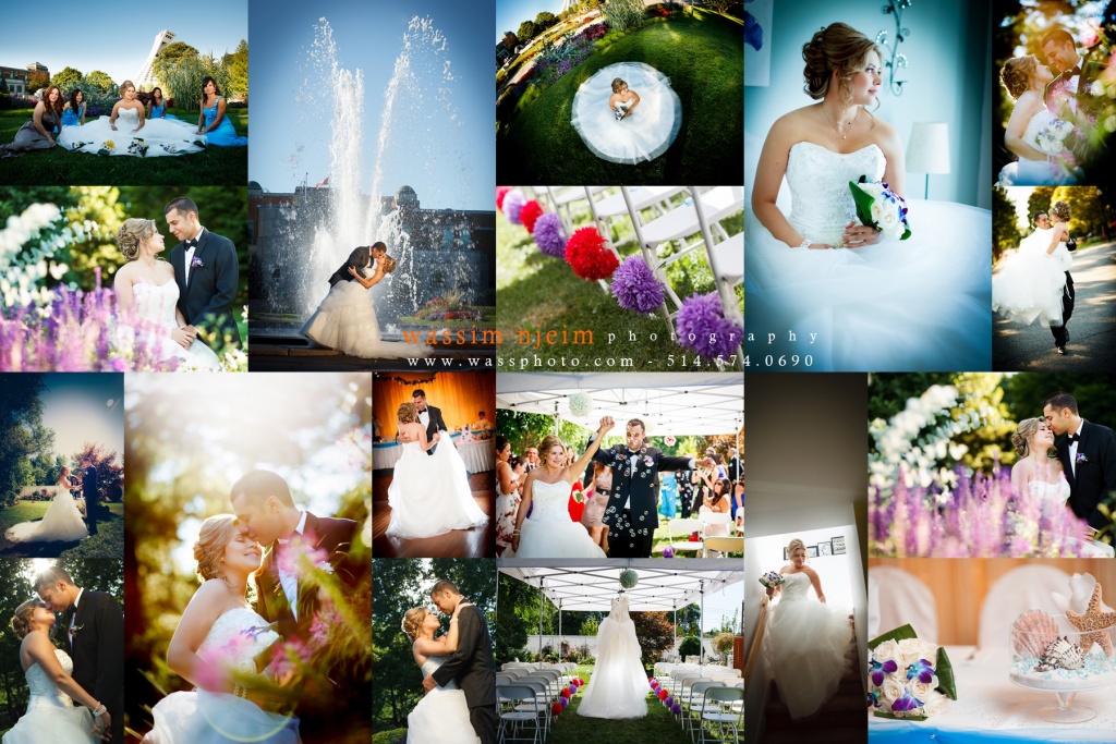 Photo Collage of a wedding couple