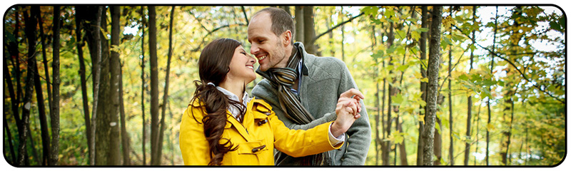 Couple in fall season