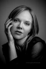 Classic Black and White female portrait