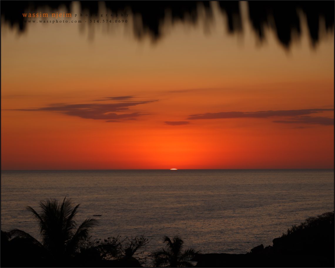 Sunset at the beach in Puerto Escondido Mexico