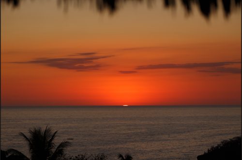 Sunset at the beach in Puerto Escondido Mexico